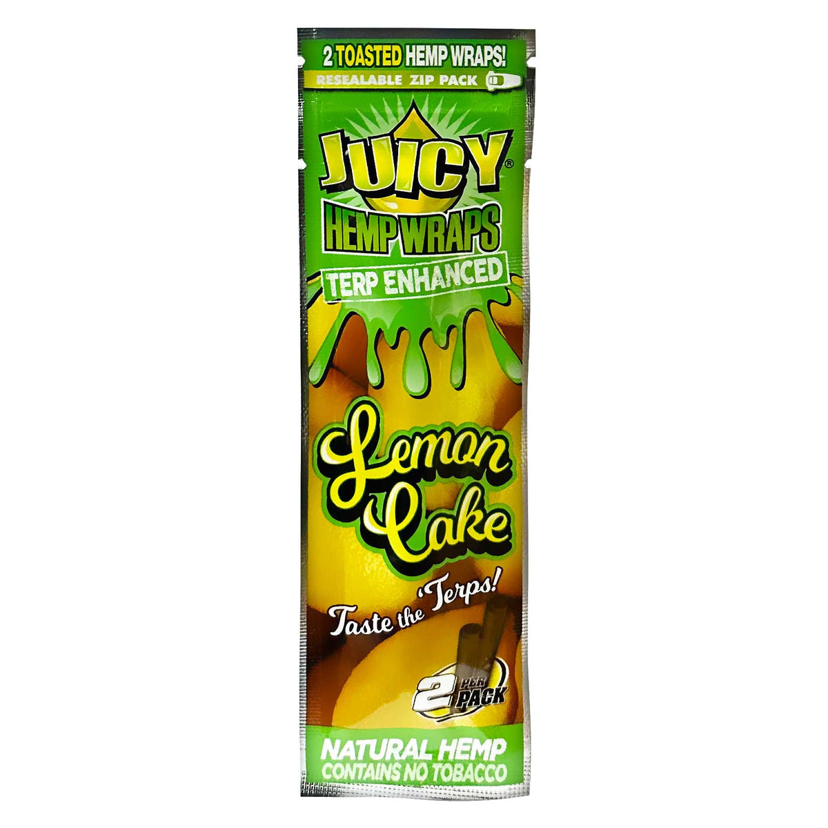 Juicy Natural Hemp Wraps Terp Enhanced 2 Per Pack