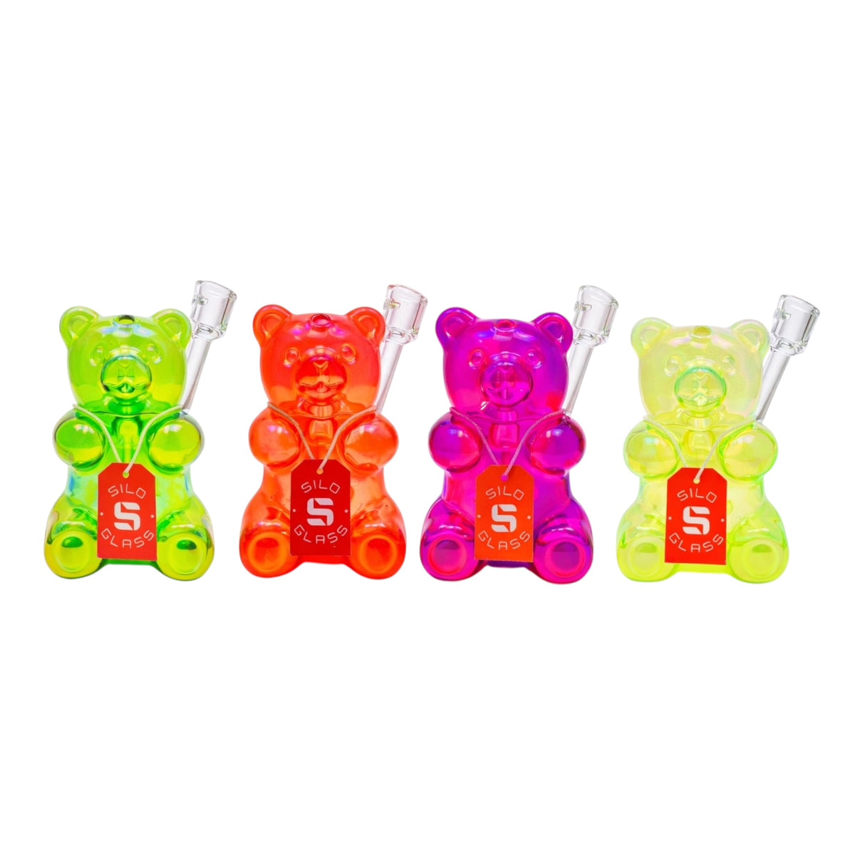 Silo Glass Teddy Bear Water Pipe