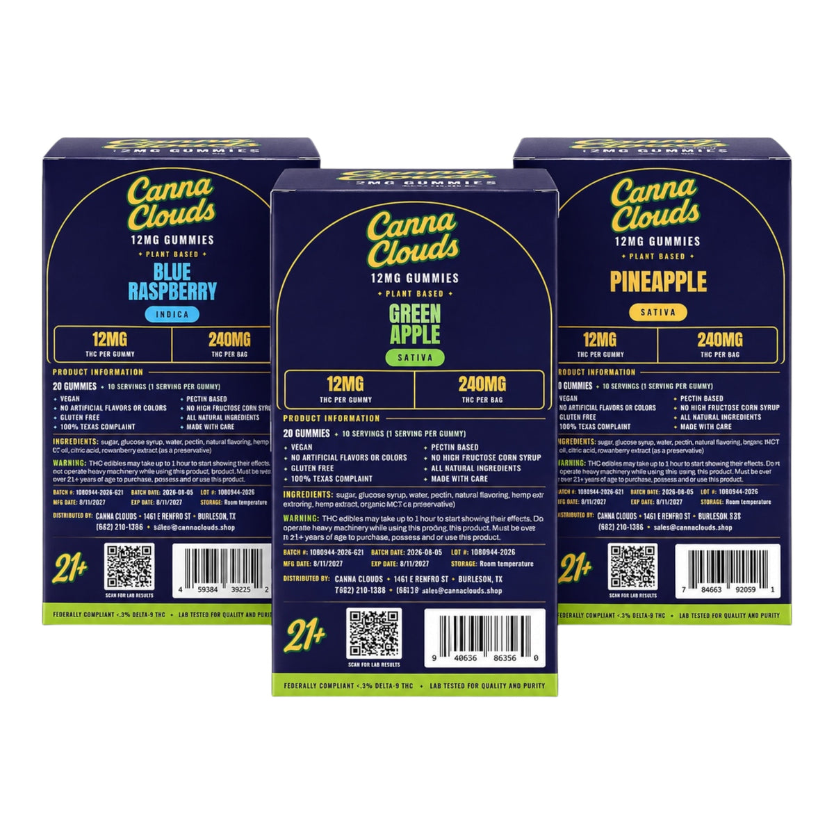 Canna Clouds Delta-9 Hemp Gummies - 240mg