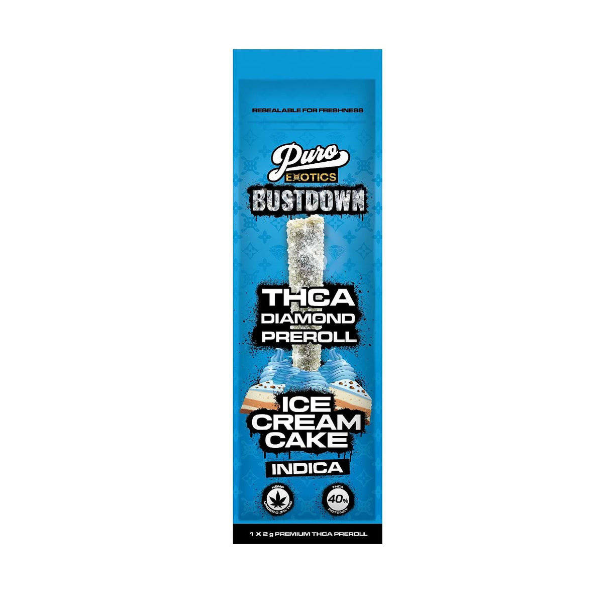 Puro Exotics BustDown THC-A Diamond Preroll - 2g